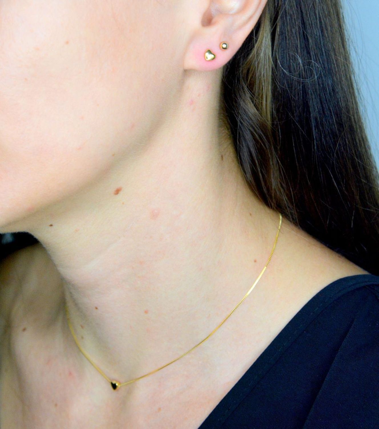 Kolczyki damskie srebrne pozłacane serduszka Armonica Nomination 241307 006.png